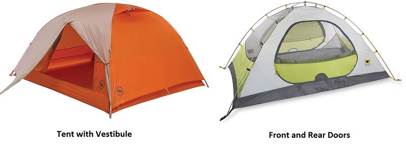 Doors and Vestibules on Backpacking Tents