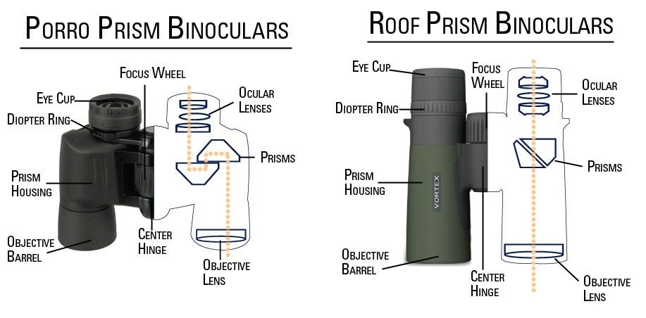 porro prism binoculars vs roof prism binoculars