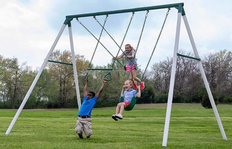 outdoor play swing sets slides swings metal swing sets